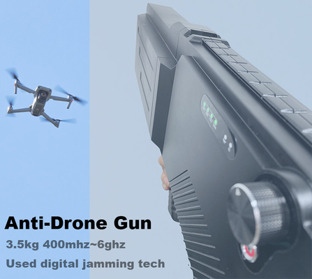 Drone jammer 2000M 400mhz έως 6GHz 7 μπάντες μόνο 3,5kg βάρος χειρός αντι-drone όπλο