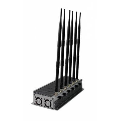 Jammer ραδιοσυχνότητας ΠΣΤ WiFi VHF UHF υψηλή δύναμη 6 κεραίες, 15 Watt που τίθενται έξω