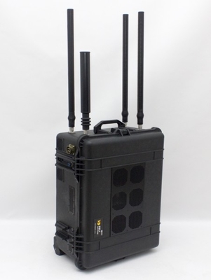 Φορητή προστασία 8 Jammer σημάτων βομβών ζωνών VHF UHF αναλογικών συσκευών κρυπτοφώνησης 400w VIP δύναμης