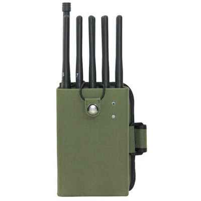 ποιότητας  Handheld 8 Bands Cellular Signal Jammer UHF VHF Lojack Blocker 3-5M Range εργοστάσιο